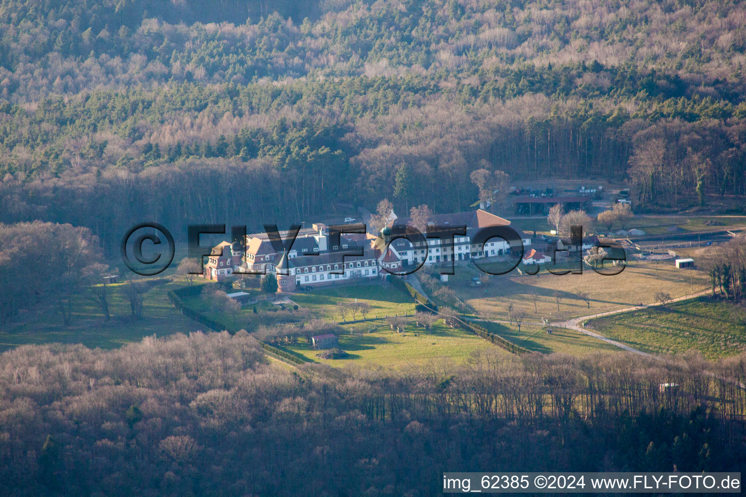 Drone image of Bad Bergzabern in the state Rhineland-Palatinate, Germany