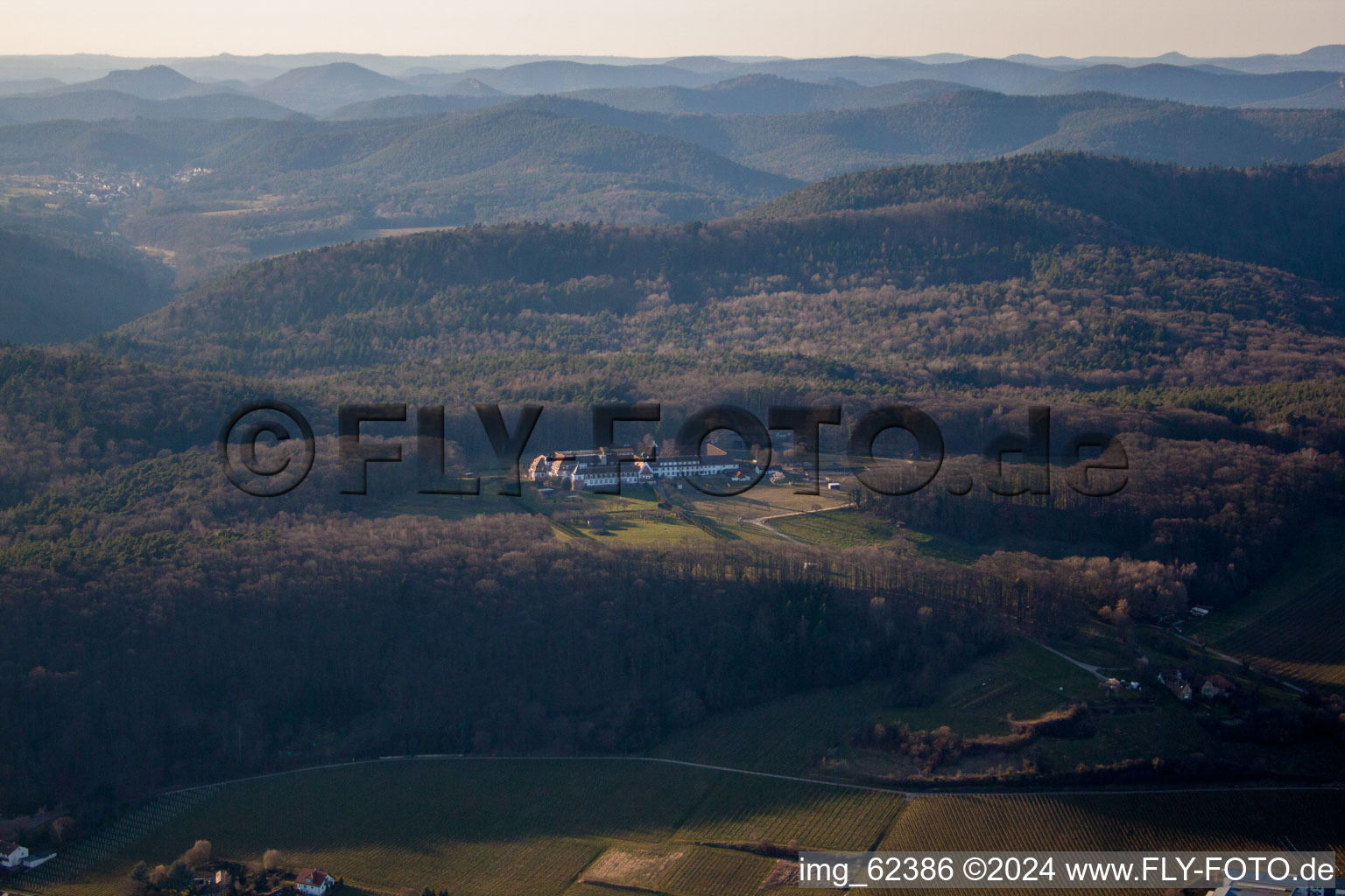 Bad Bergzabern in the state Rhineland-Palatinate, Germany from the drone perspective