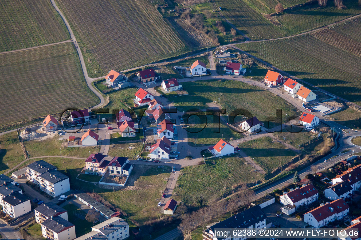 Bad Bergzabern in the state Rhineland-Palatinate, Germany seen from a drone