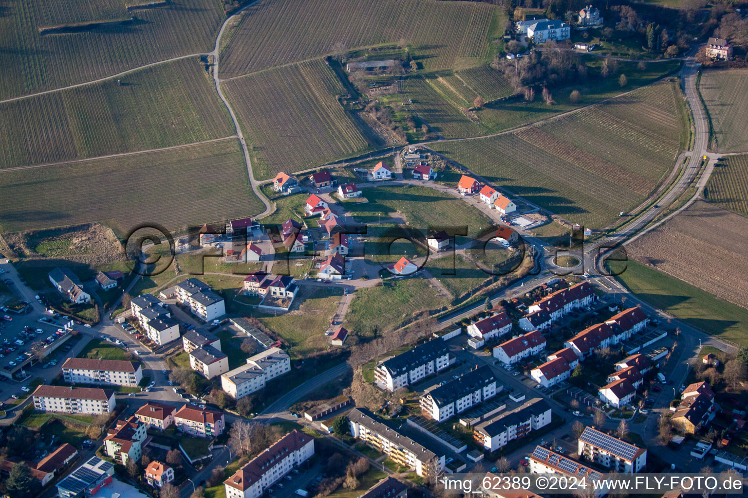 Aerial view of Bad Bergzabern in the state Rhineland-Palatinate, Germany