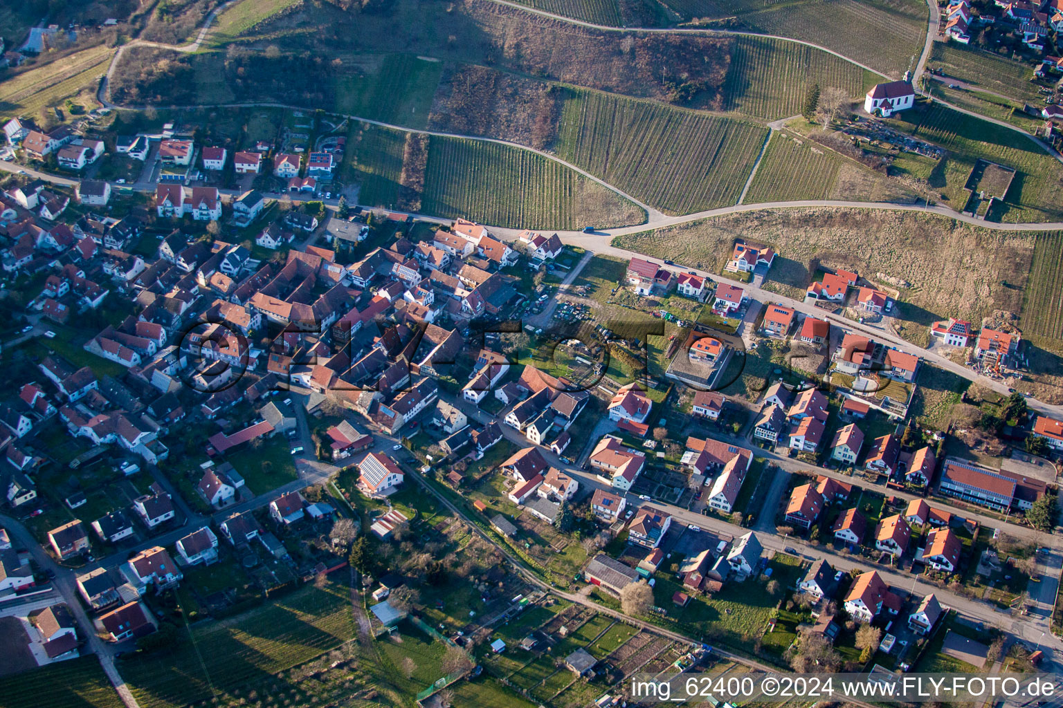 Aerial view of District Gleishorbach in Gleiszellen-Gleishorbach in the state Rhineland-Palatinate, Germany