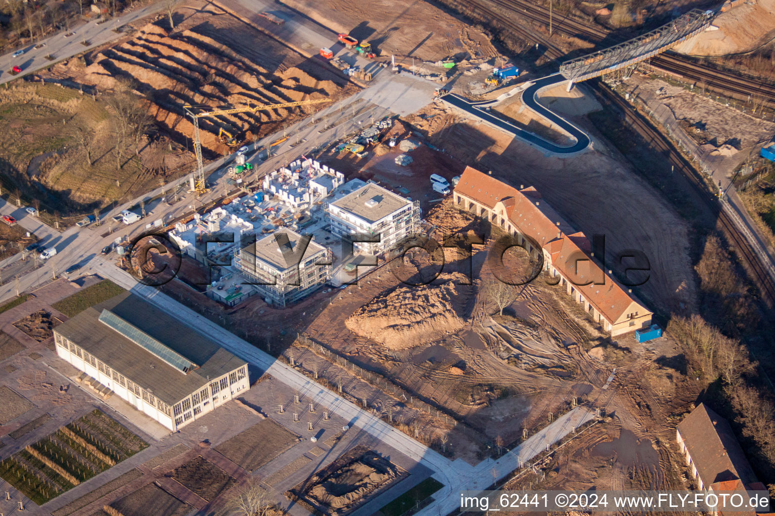 Bird's eye view of State Garden Show Grounds in Landau in der Pfalz in the state Rhineland-Palatinate, Germany