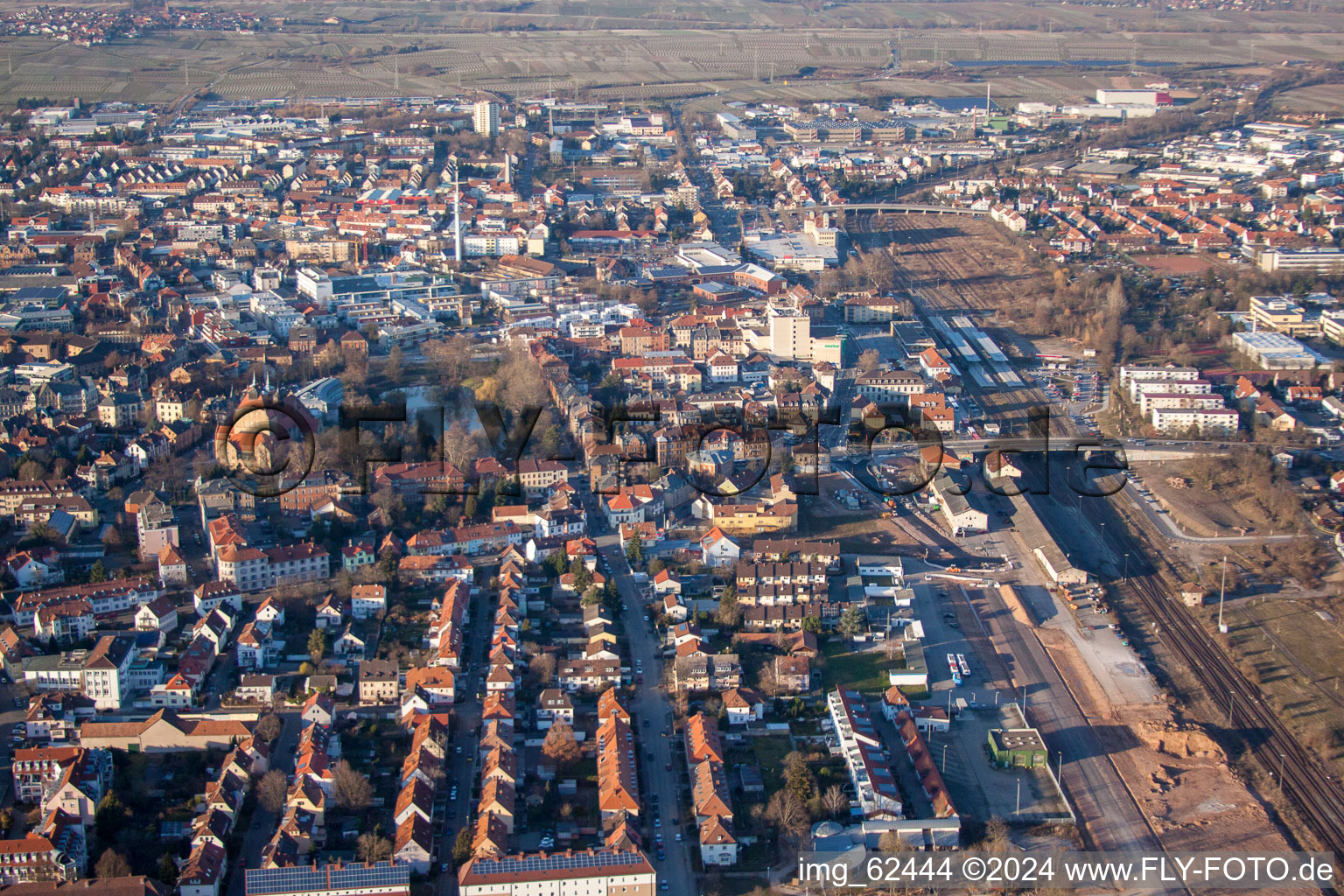 Drone image of Landau in der Pfalz in the state Rhineland-Palatinate, Germany