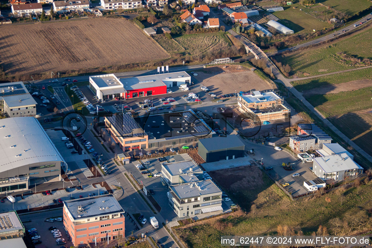 Landau in der Pfalz in the state Rhineland-Palatinate, Germany from a drone