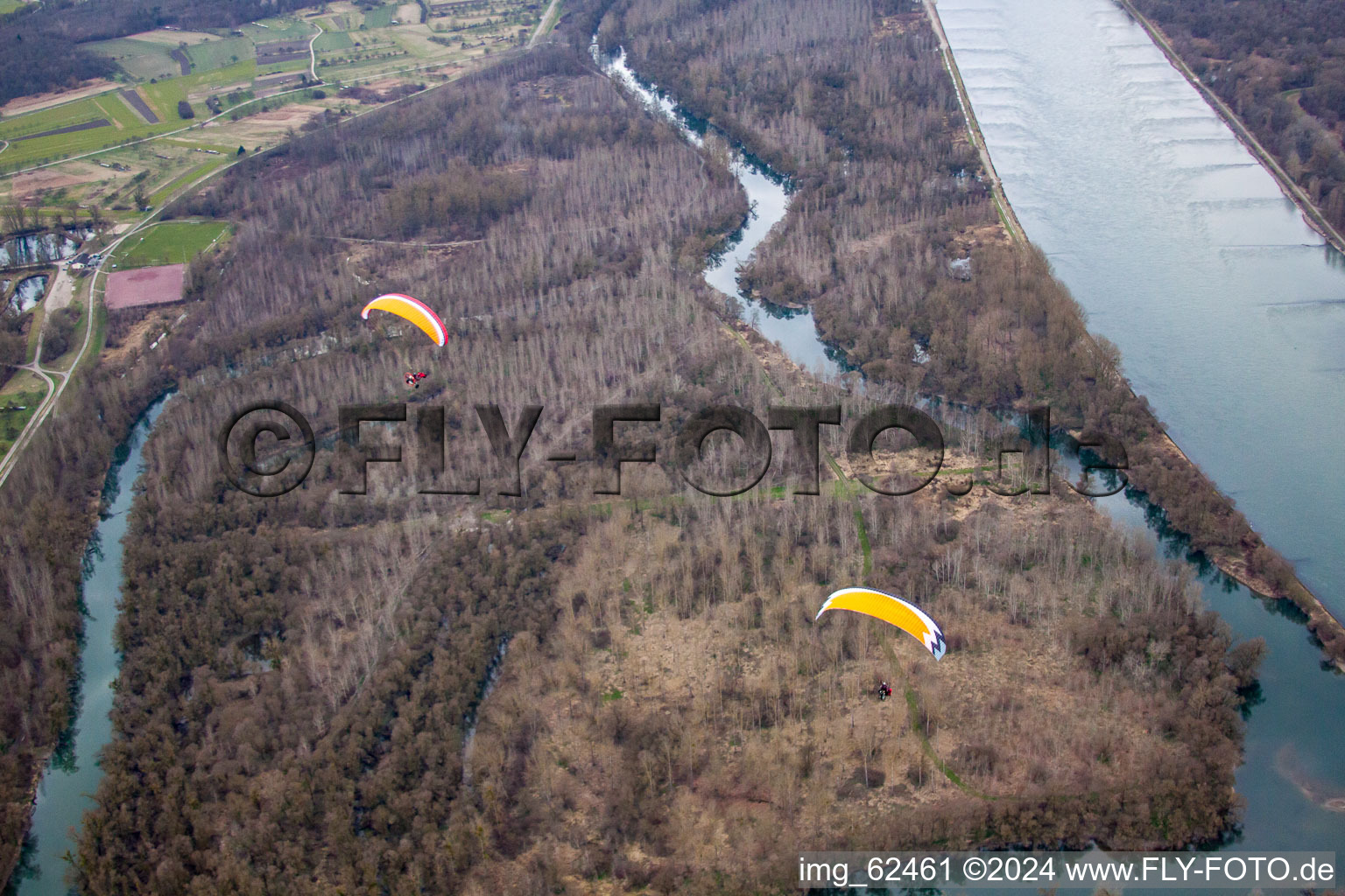 Old Rhine Bremengrund in Au am Rhein in the state Baden-Wuerttemberg, Germany