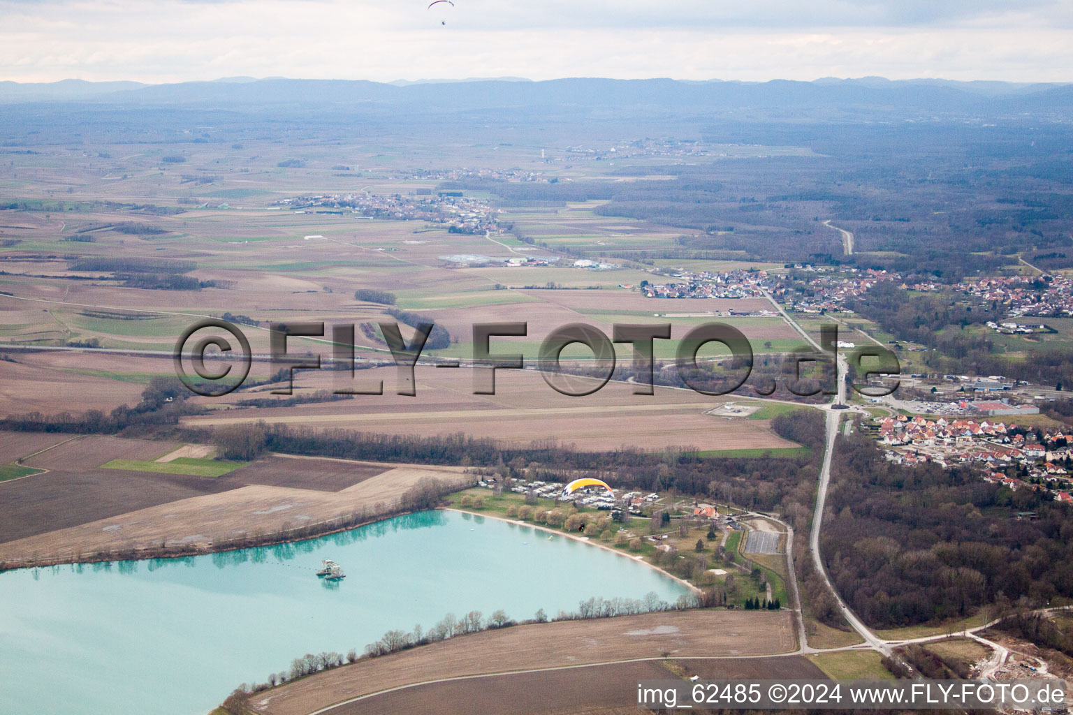 Drone recording of Lauterbourg in the state Bas-Rhin, France