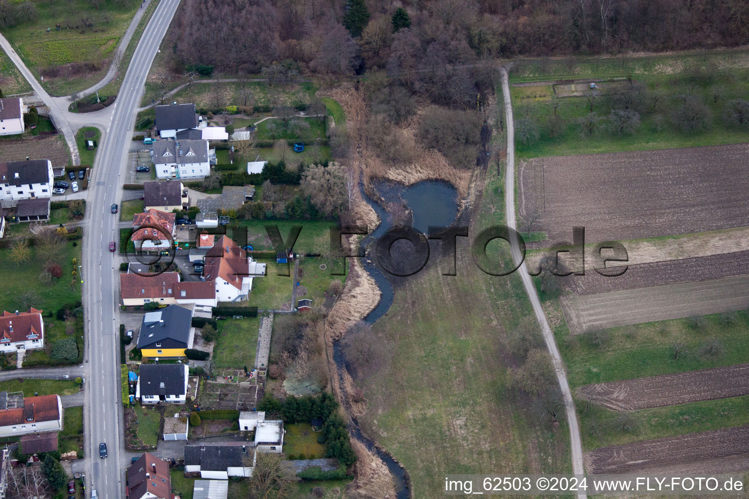 Steinmauern in the state Baden-Wuerttemberg, Germany from a drone