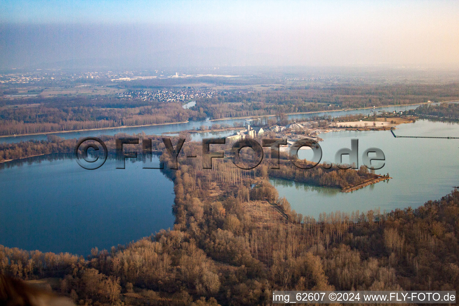 Dyckerhoff quarry lake in Seltz in the state Bas-Rhin, France