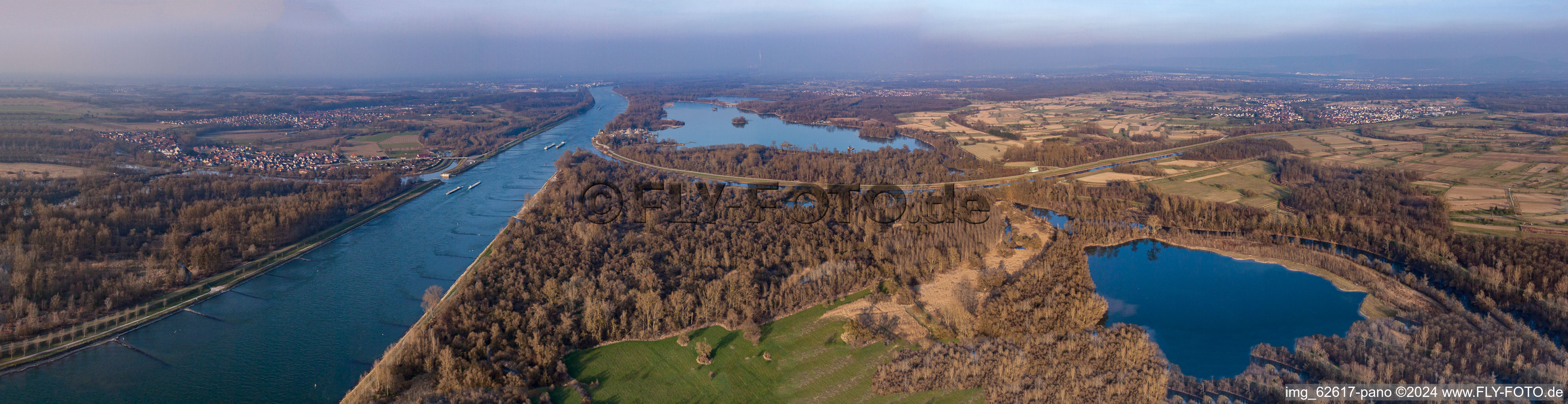 Panorama in the district Plittersdorf in Rastatt in the state Baden-Wuerttemberg, Germany