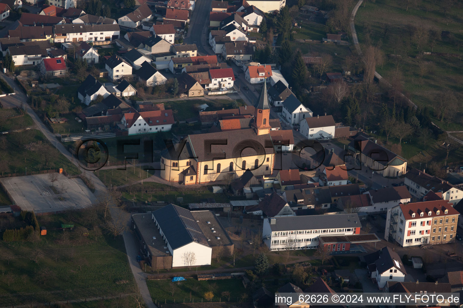 Oblique view of Steinmauern in the state Baden-Wuerttemberg, Germany