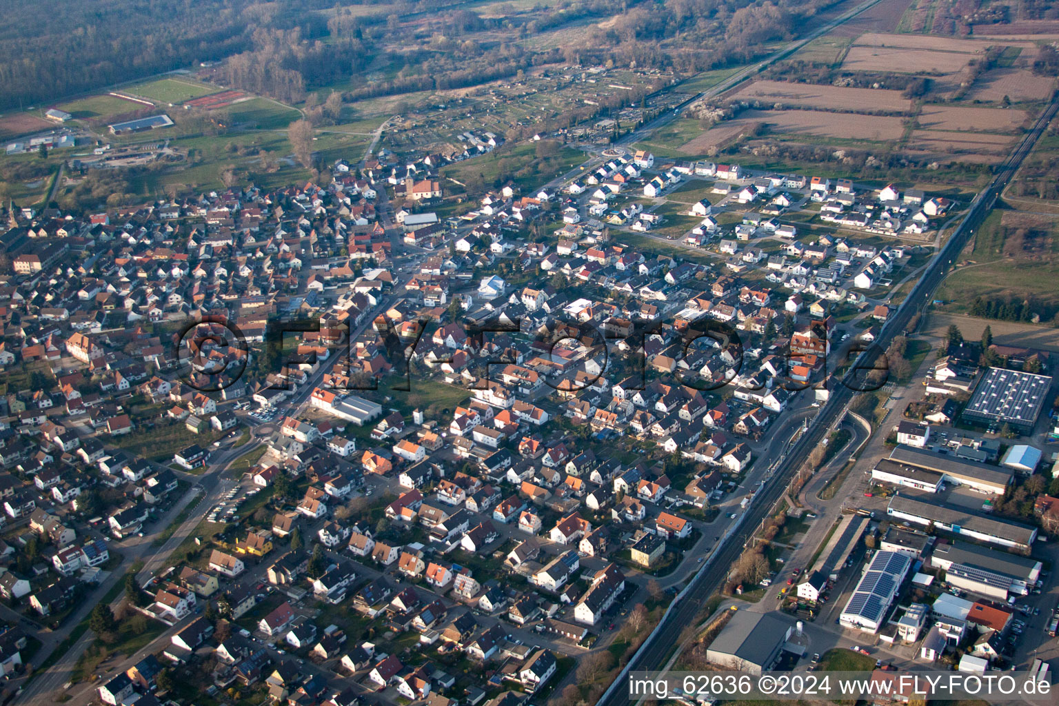 Bietigheim in the state Baden-Wuerttemberg, Germany seen from a drone