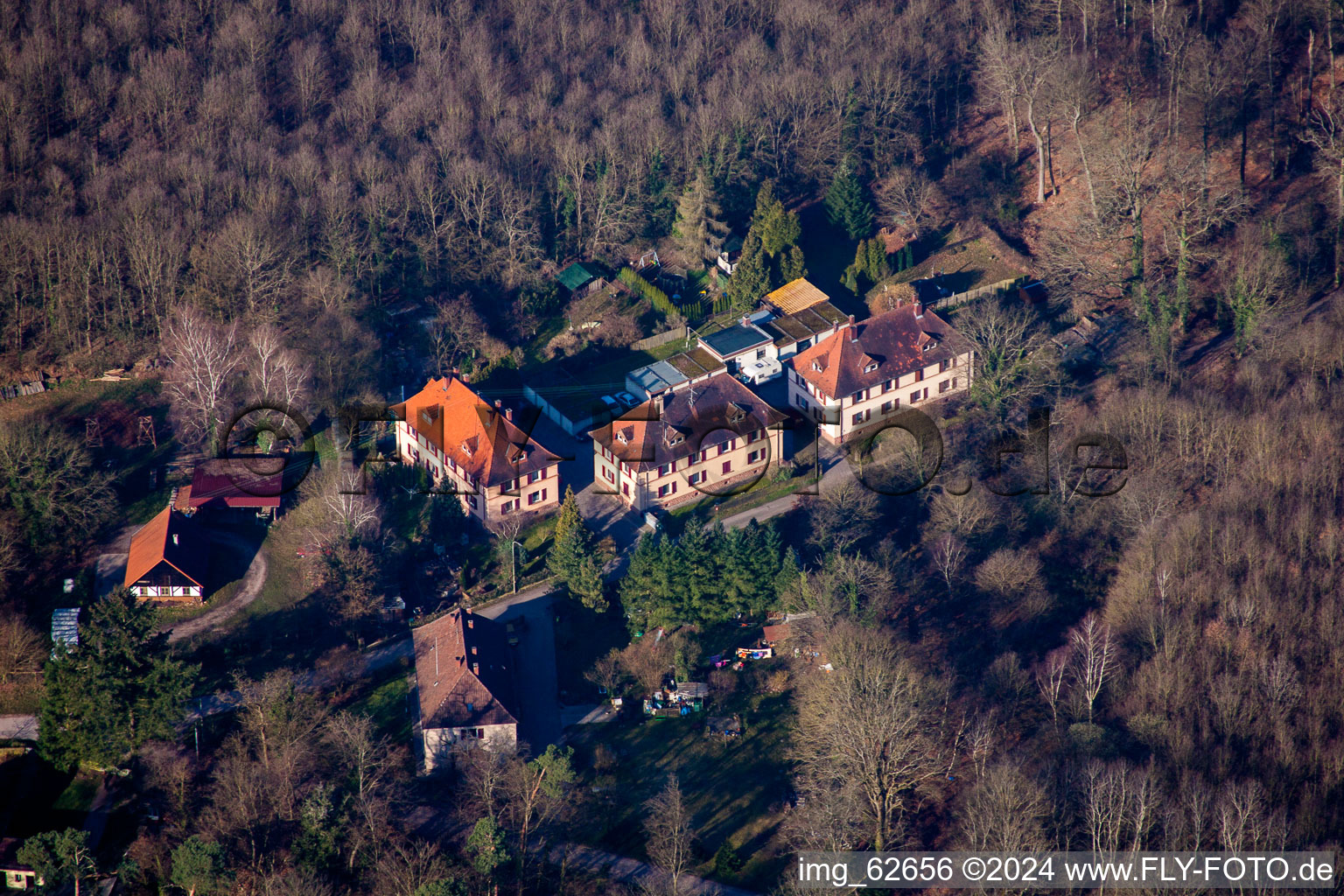 Drone recording of Scheibenhard in the state Bas-Rhin, France