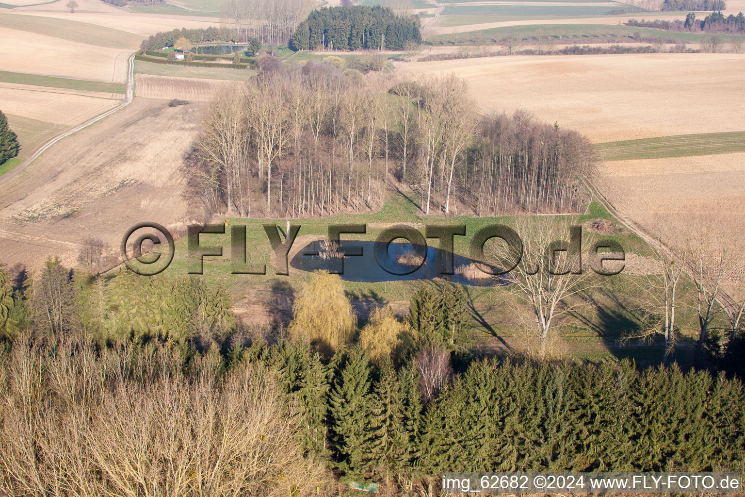 Siegen in the state Bas-Rhin, France viewn from the air