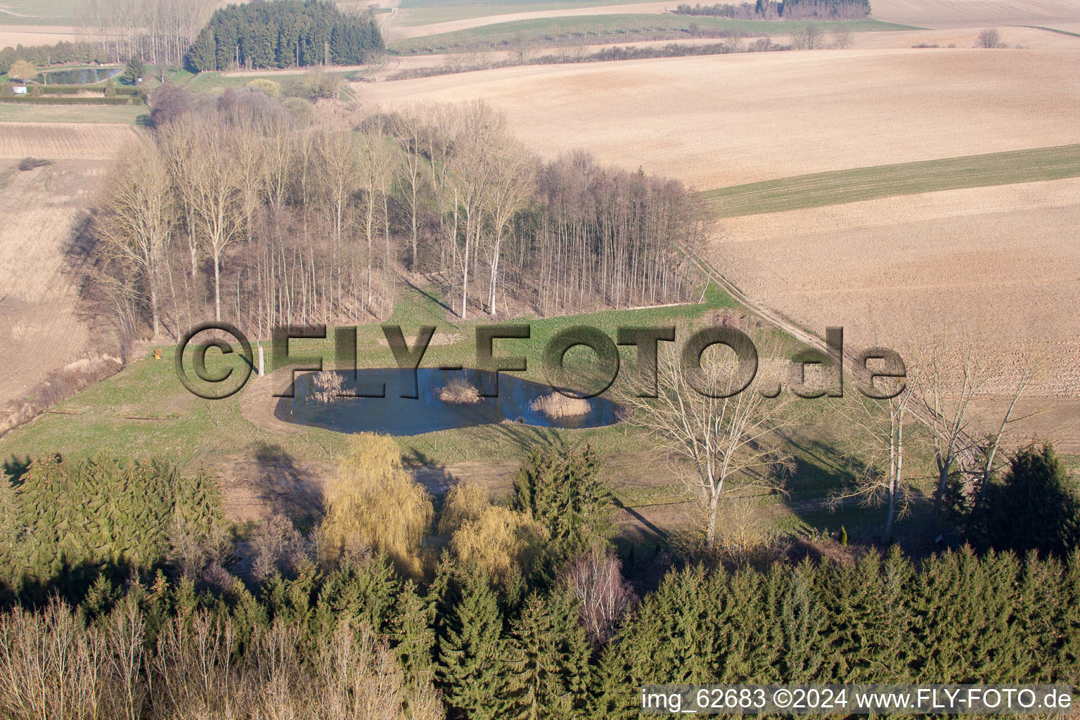 Drone recording of Siegen in the state Bas-Rhin, France