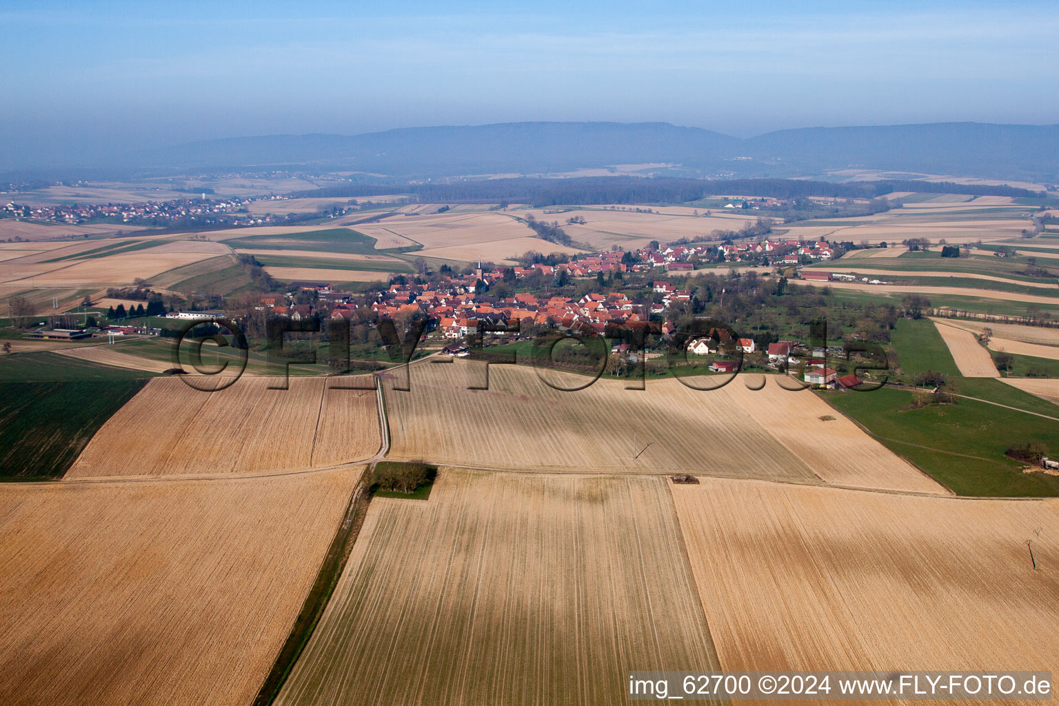 Aerial photograpy of Hunspach in the state Bas-Rhin, France