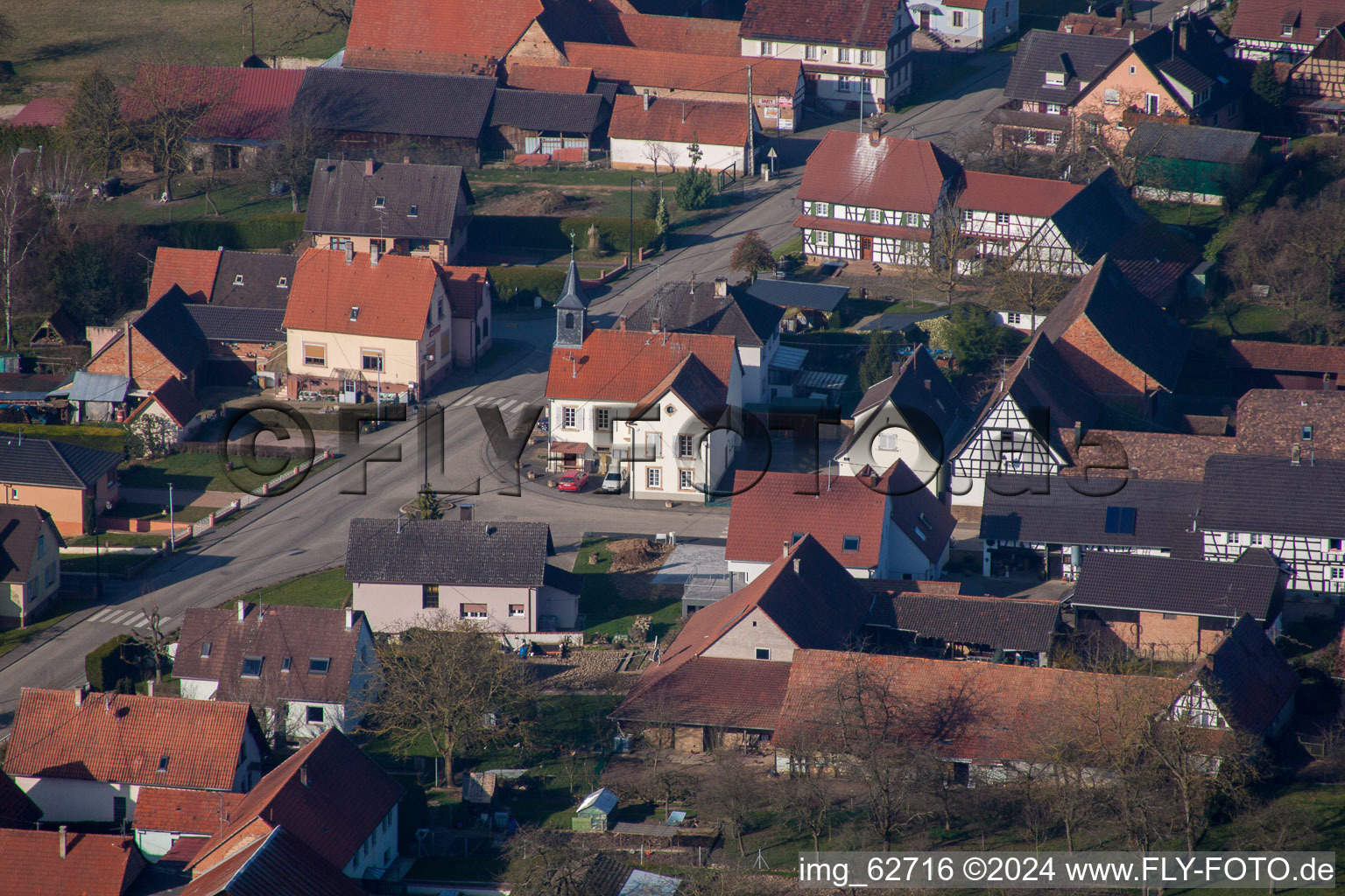 Hermerswiller in the state Bas-Rhin, France out of the air