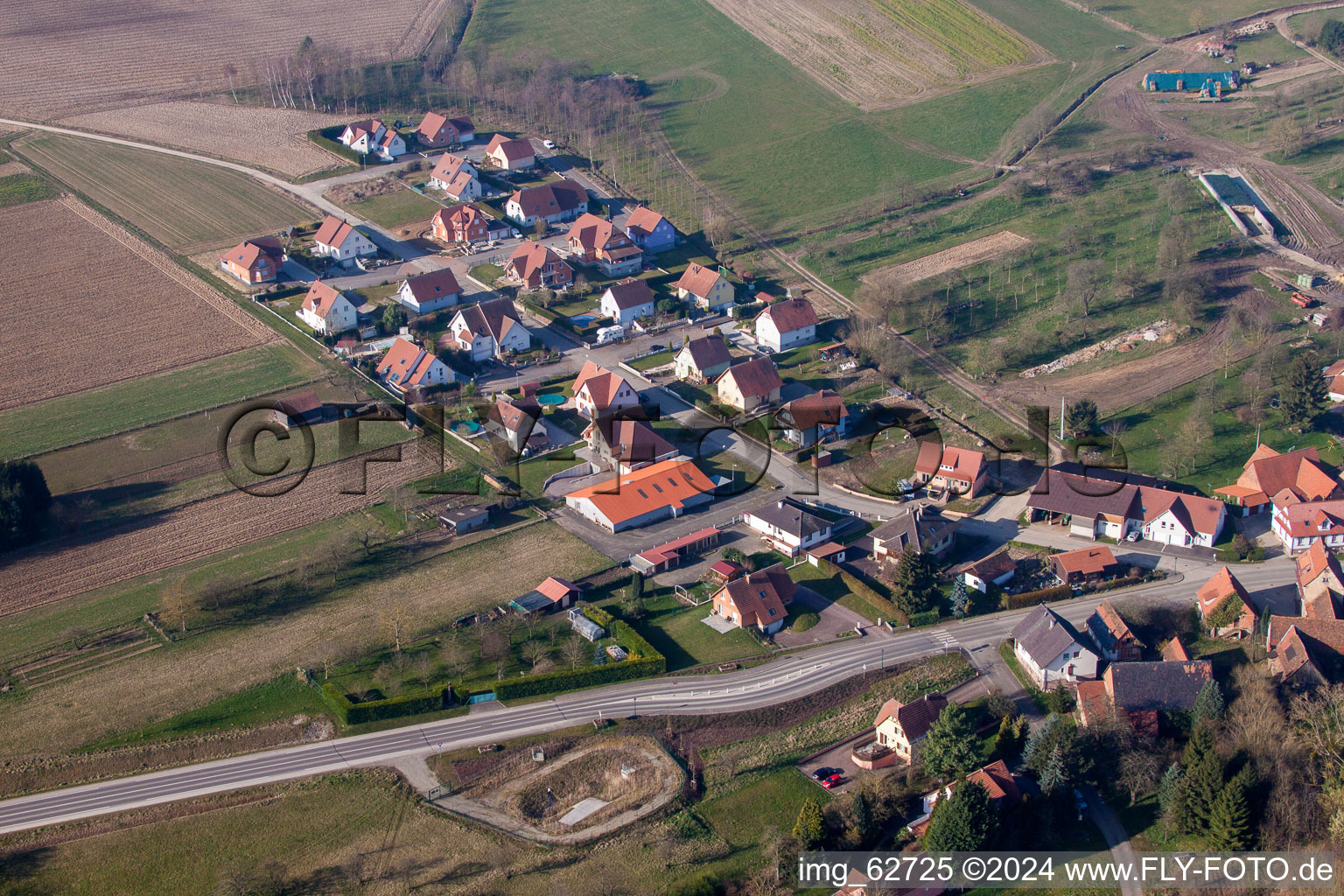 Hohwiller in the state Bas-Rhin, France out of the air