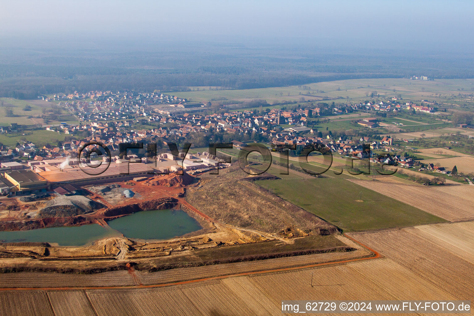 Kuhlendorf in the state Bas-Rhin, France out of the air