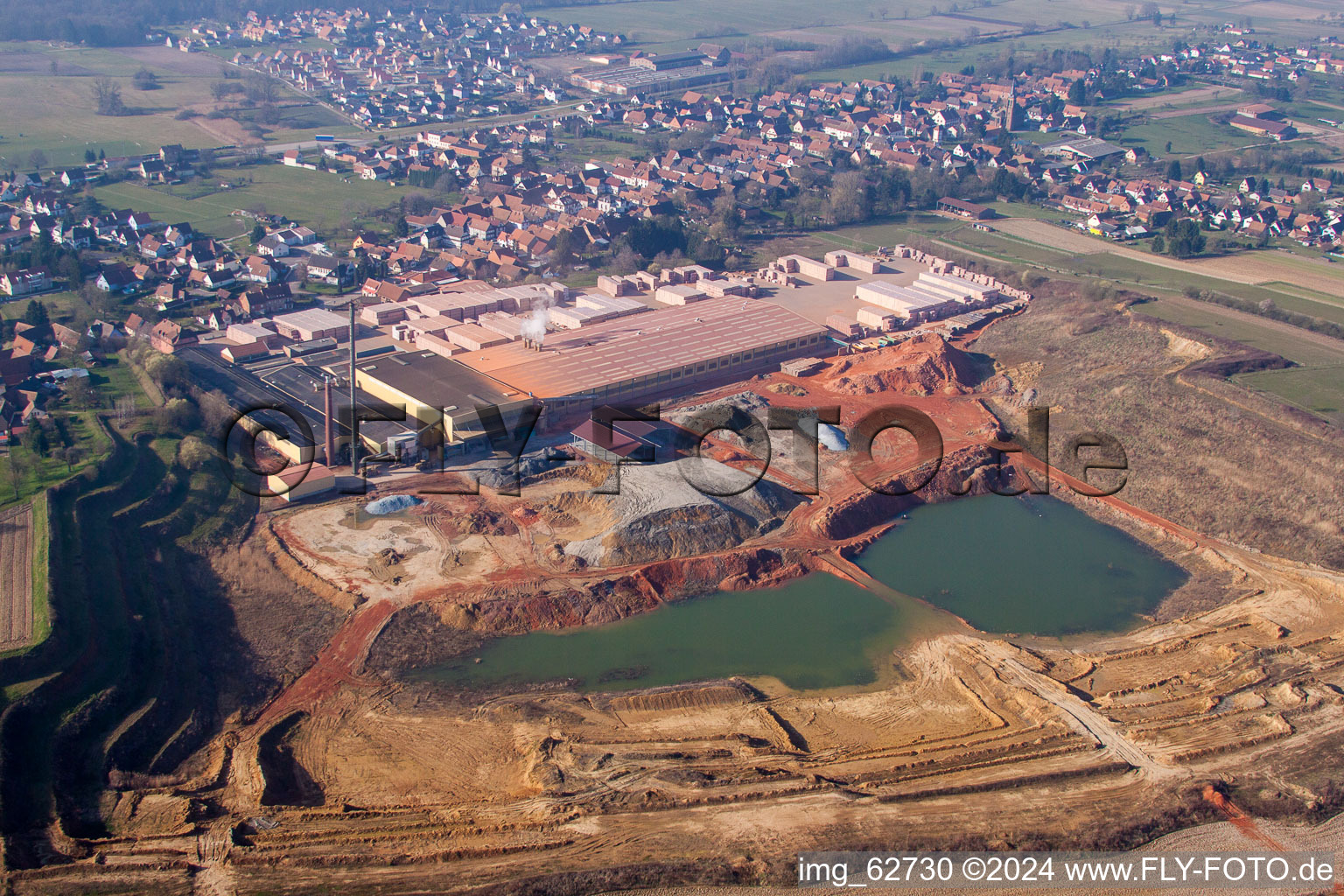 Kuhlendorf in the state Bas-Rhin, France seen from above