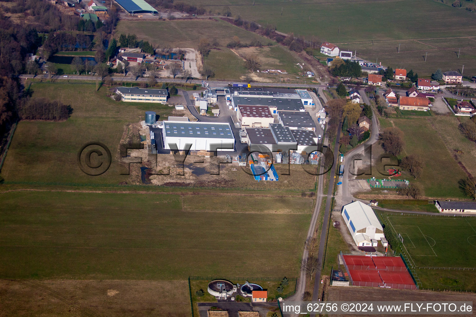 Drone recording of Surbourg in the state Bas-Rhin, France