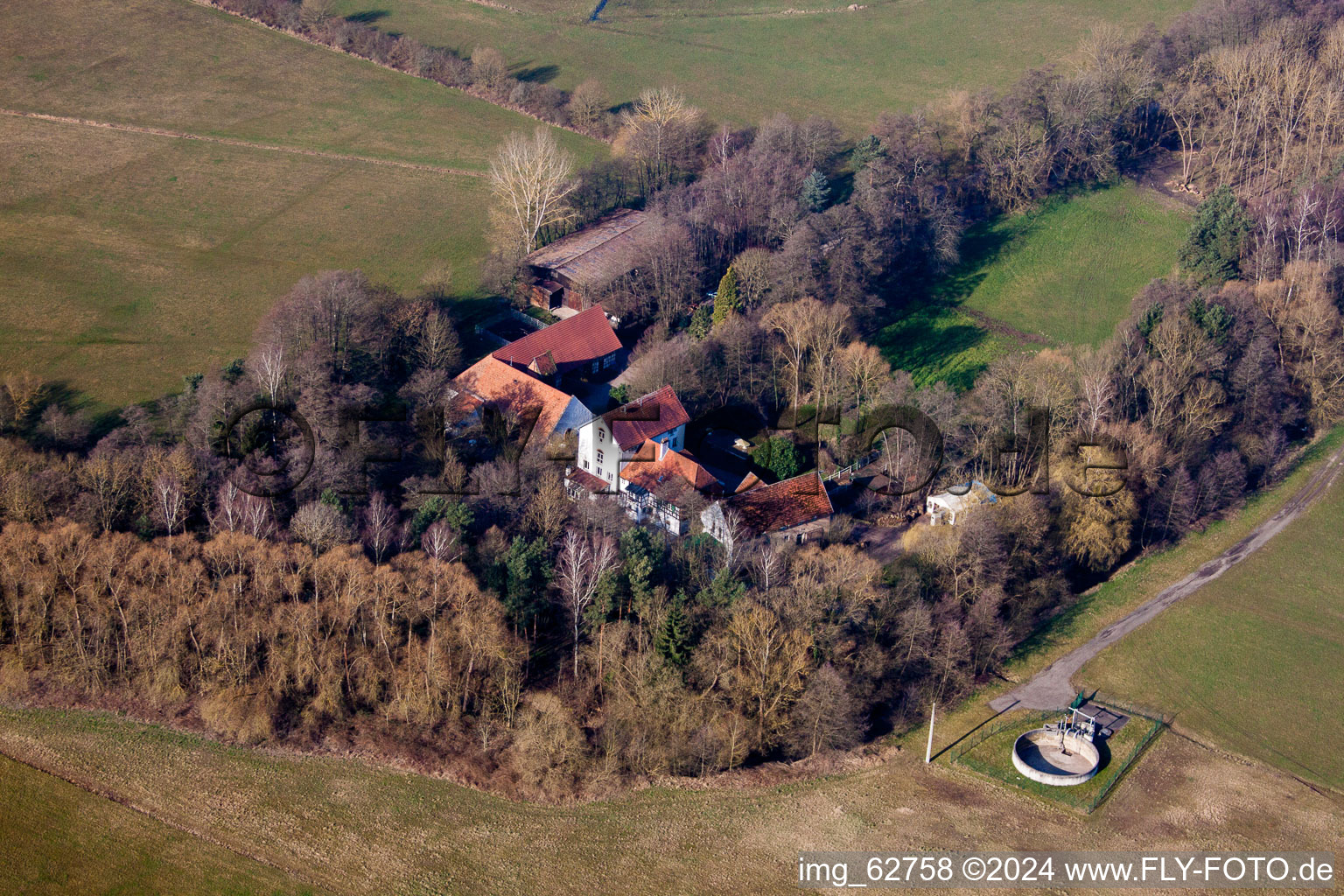 Drone image of Surbourg in the state Bas-Rhin, France