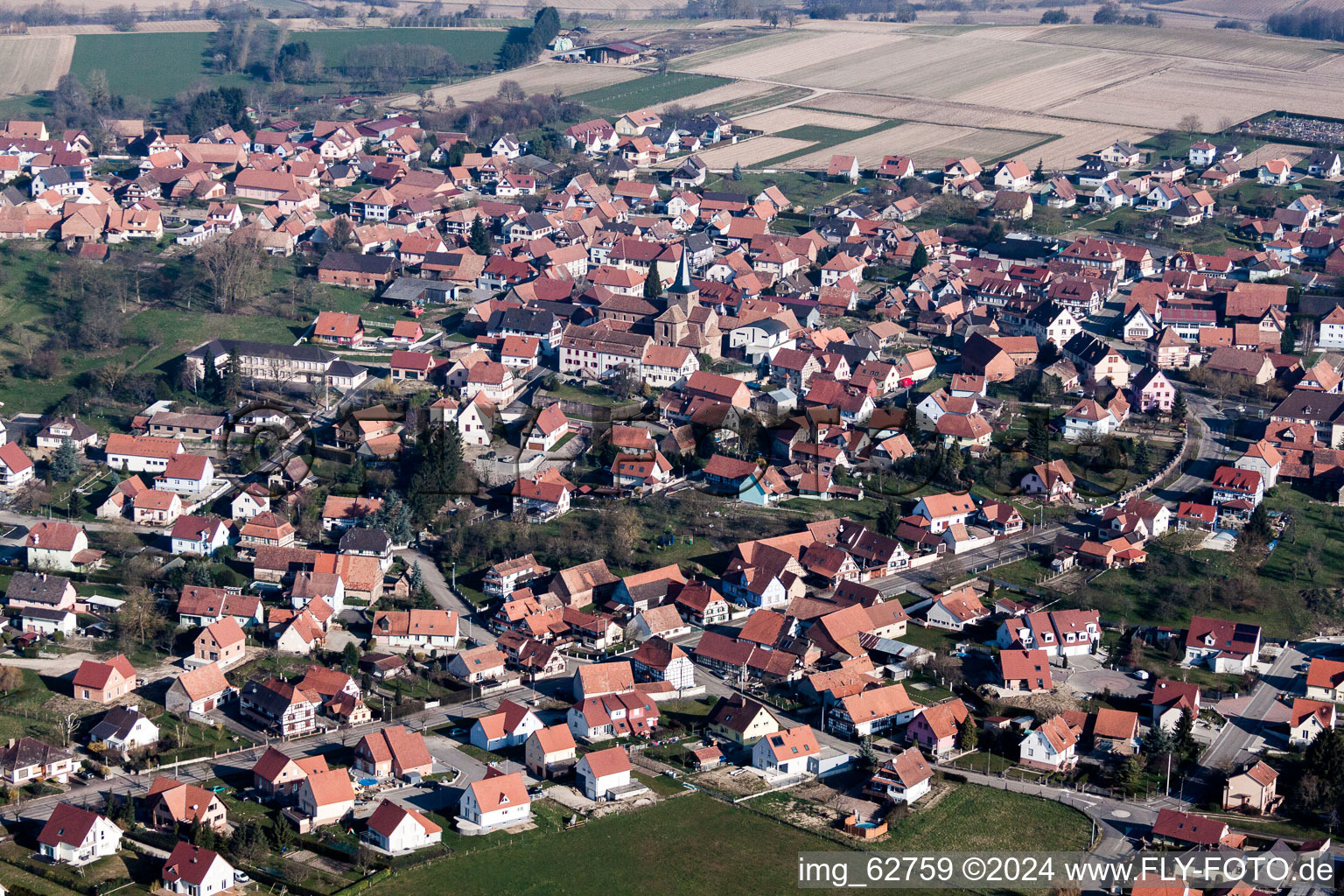 Village view in Surbourg in the state Bas-Rhin, France