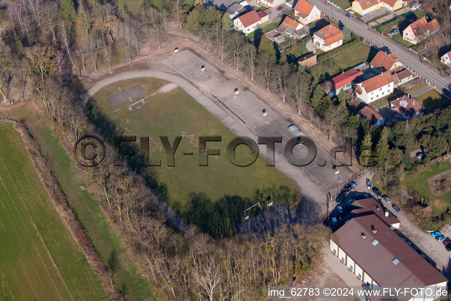 Walbourg in the state Bas-Rhin, France out of the air