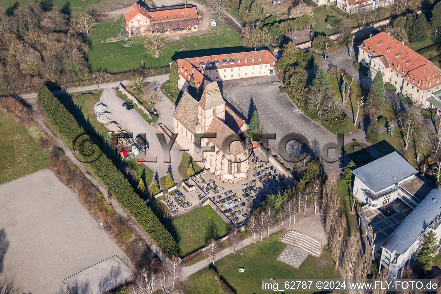 Church building eglise Ste Walburge in Walbourg in Grand Est, France