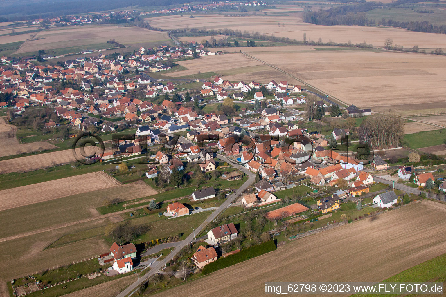 Eschbach in the state Bas-Rhin, France out of the air