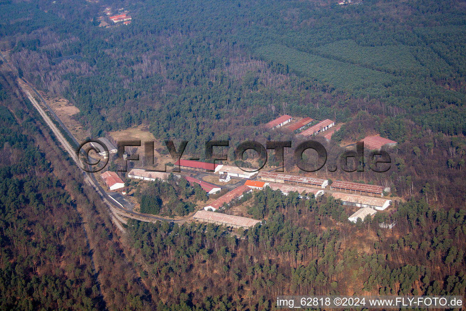 Schweighouse-sur-Moder in the state Bas-Rhin, France from above