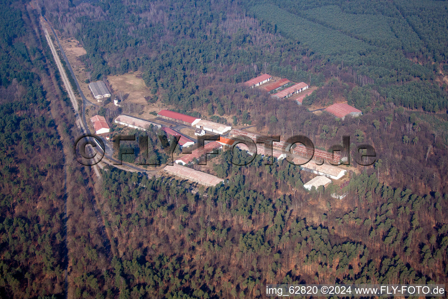 Schweighouse-sur-Moder in the state Bas-Rhin, France seen from above