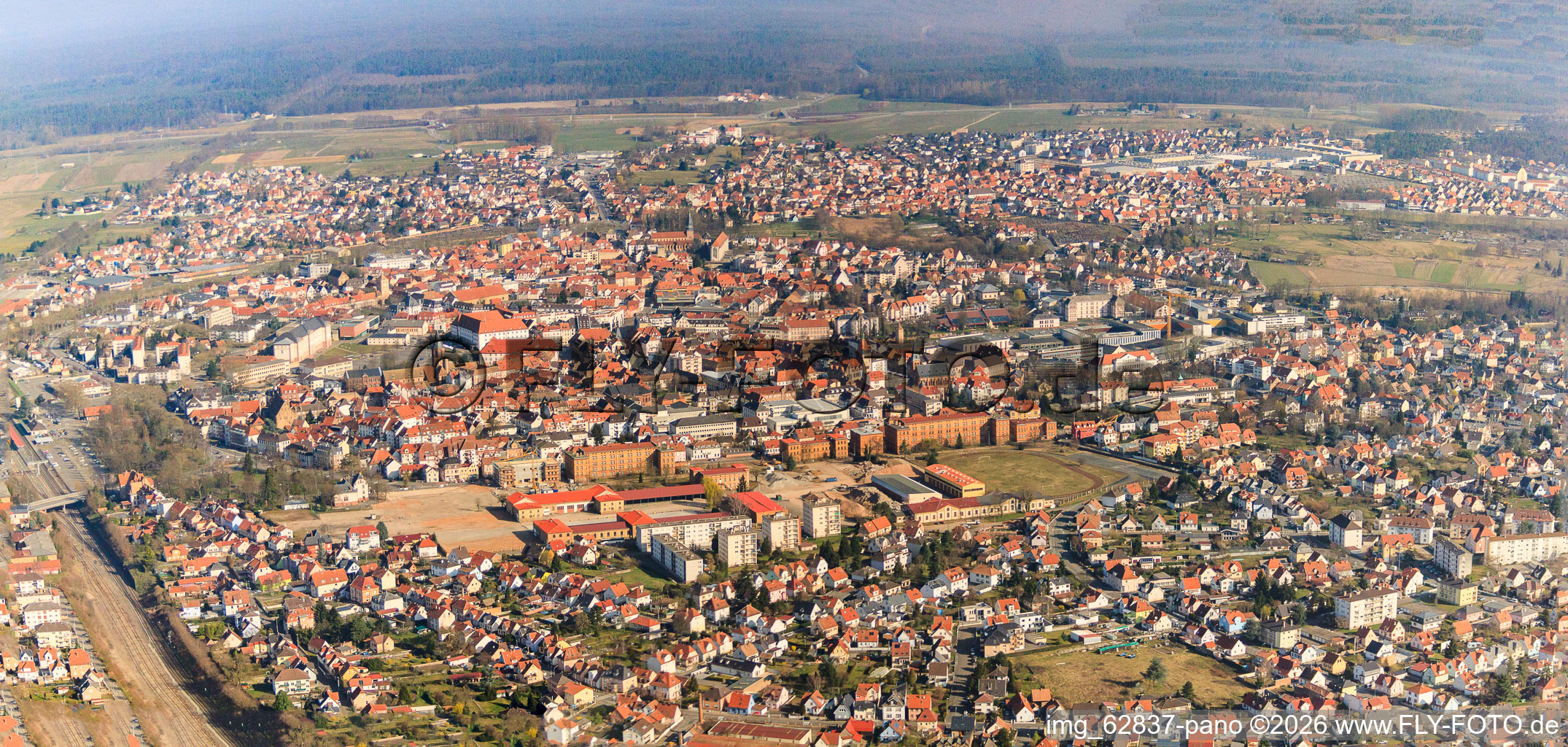 Thurot from the south in the district Bildstoeckel Ouest in Hagenau in the state Bas-Rhin, France