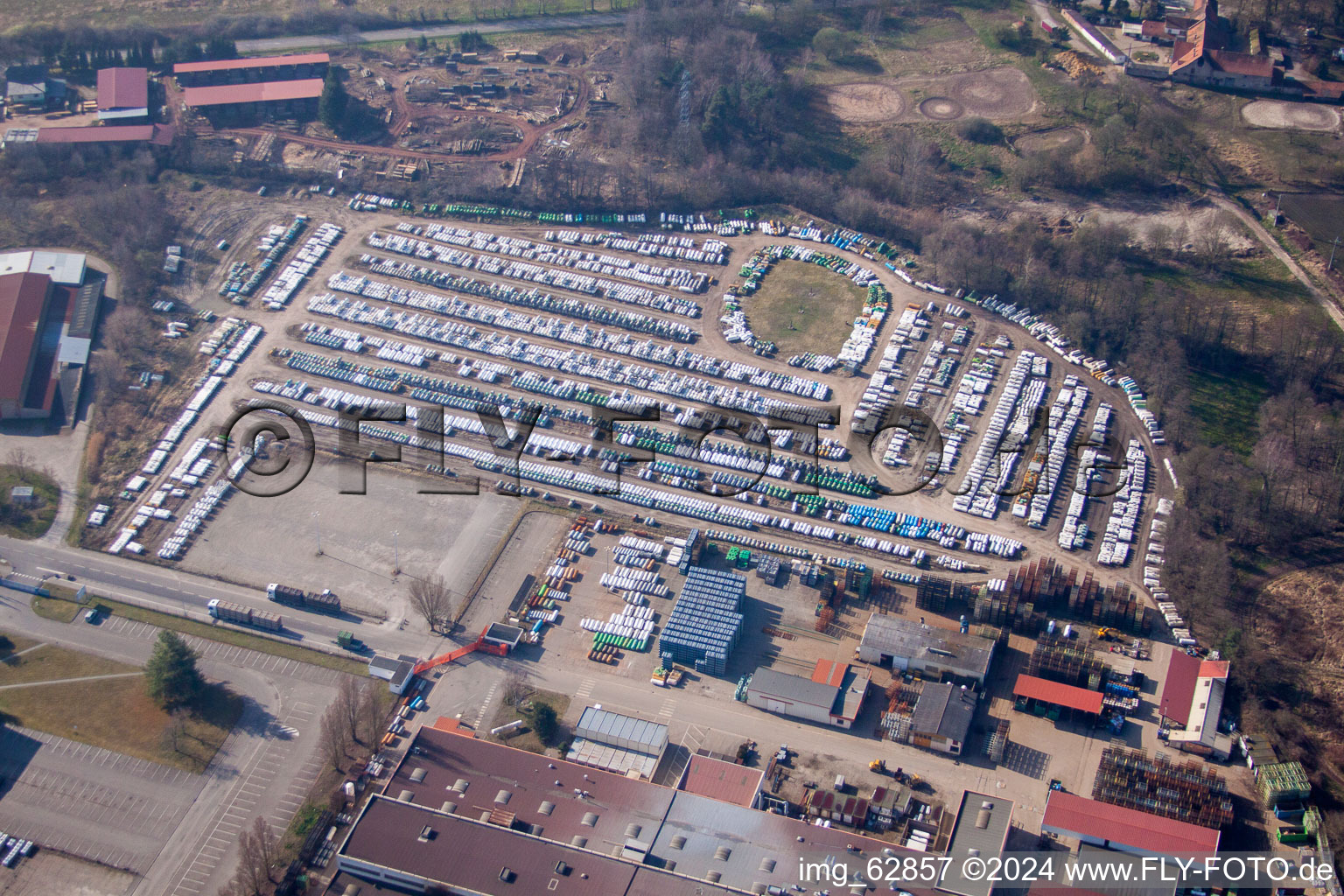 Bird's eye view of Haguenau in the state Bas-Rhin, France