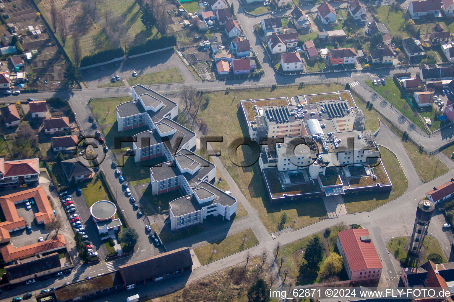 Bischwiller in the state Bas-Rhin, France out of the air