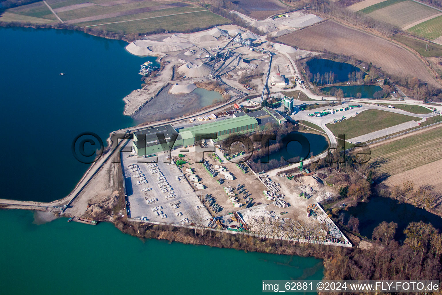 Aerial view of Bischwiller in the state Bas-Rhin, France