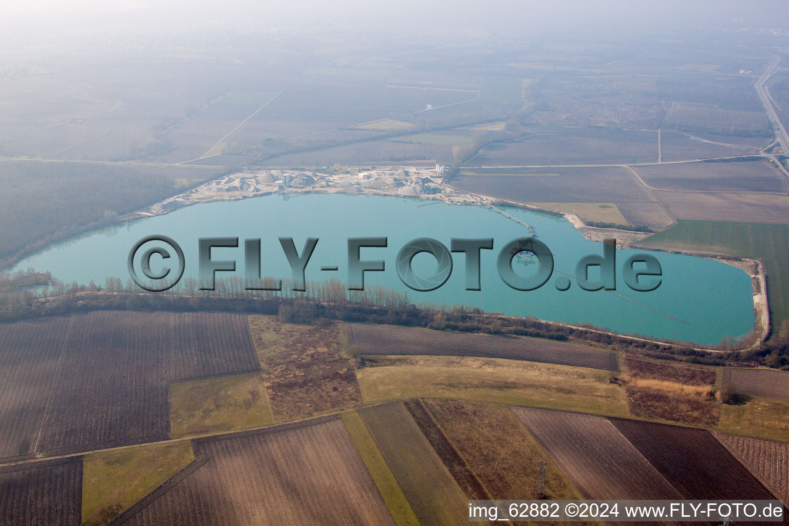 Herrlisheim in the state Bas-Rhin, France out of the air