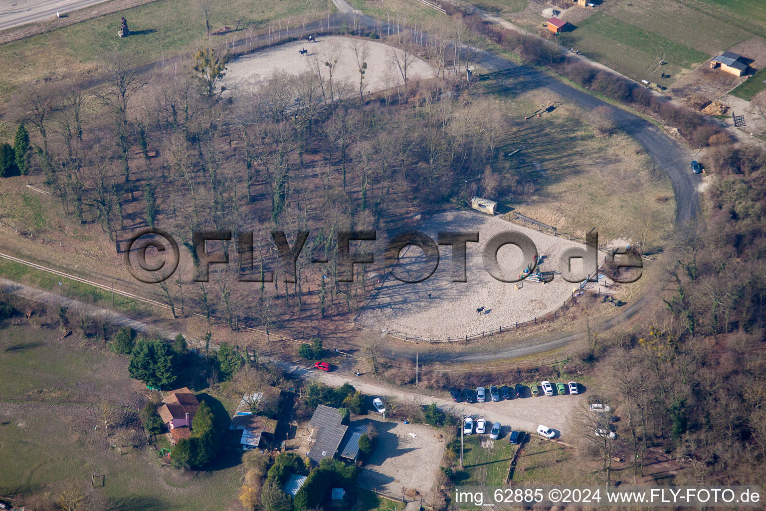 Gambsheim in the state Bas-Rhin, France out of the air