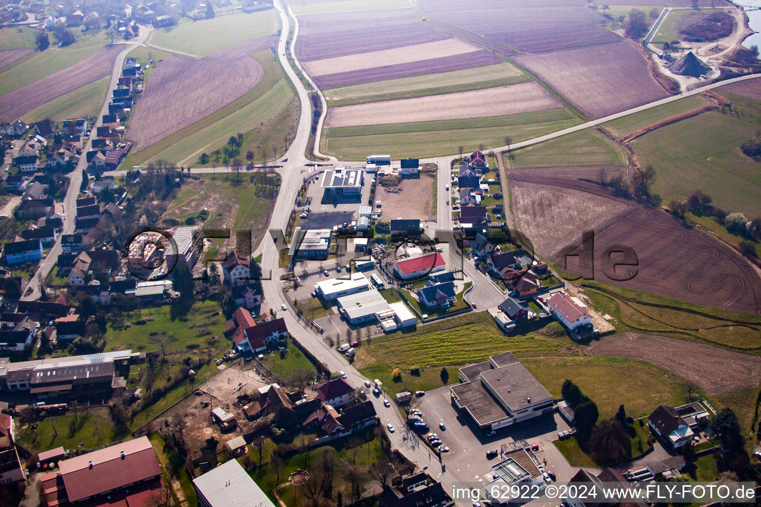 Industrial area in Junkerörtel in the district Kork in Kehl in the state Baden-Wuerttemberg, Germany