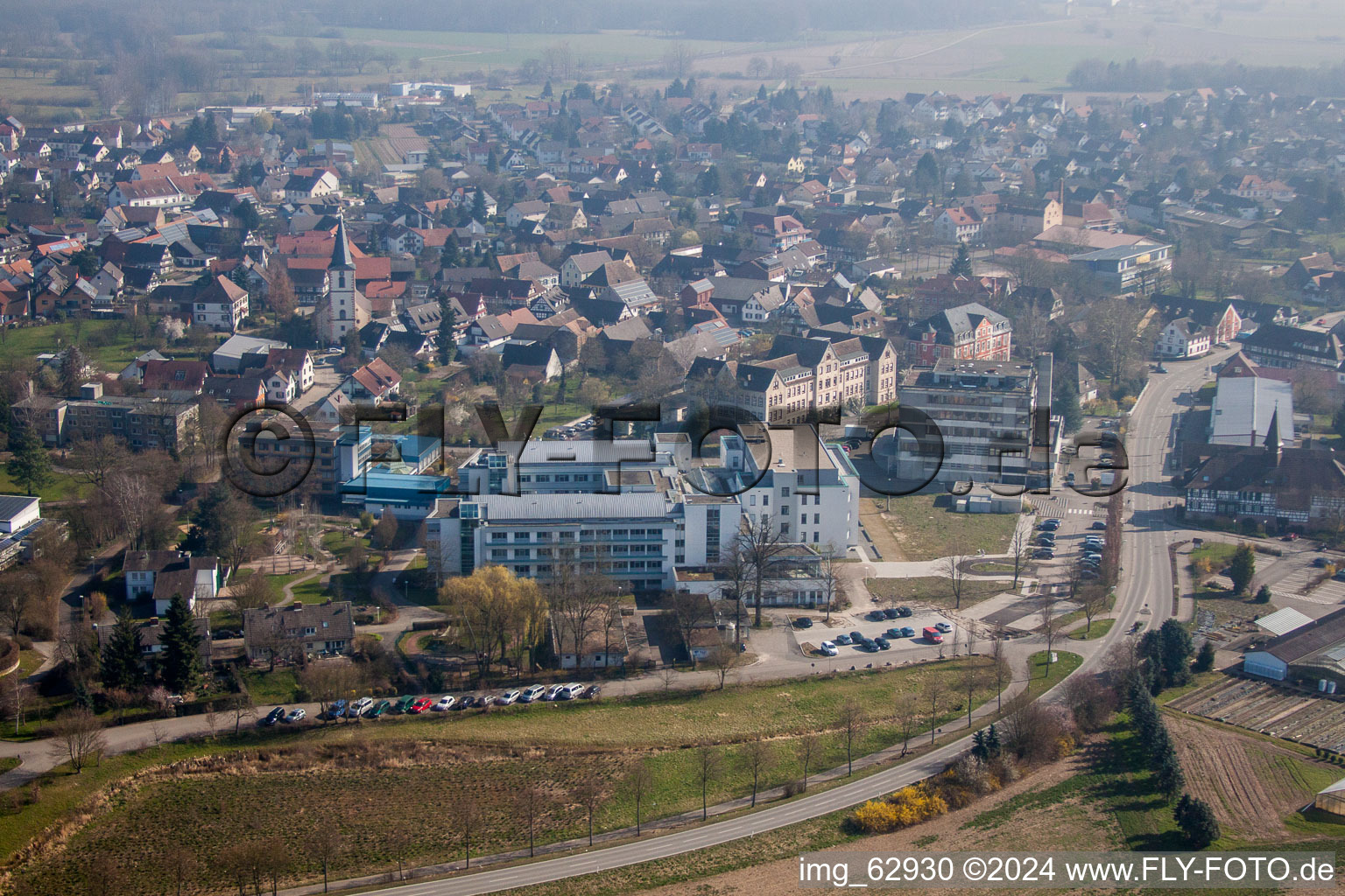 Hospital grounds of the Clinic Epilepsiezentrum Kork in the district Kork in Kehl in the state Baden-Wurttemberg, Germany