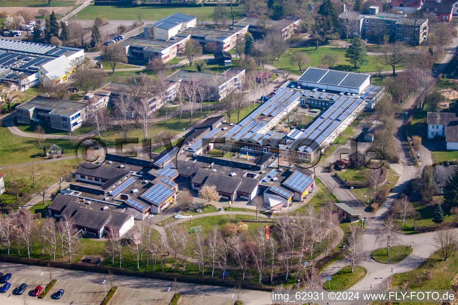 Aerial view of Oberlin School Association in the district Kork in Kehl in the state Baden-Wuerttemberg, Germany