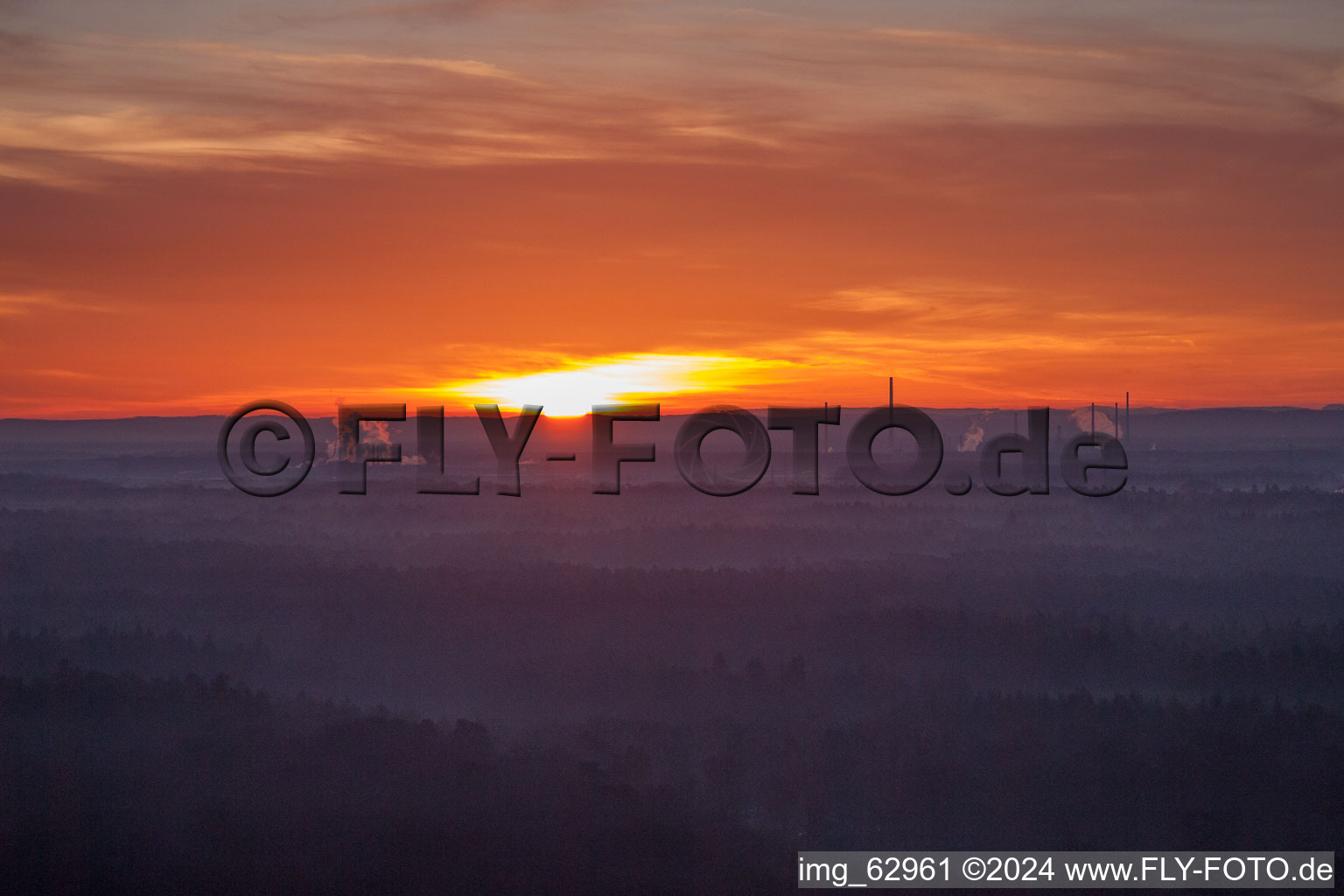 Drone recording of Otterbach Valley in Minfeld in the state Rhineland-Palatinate, Germany