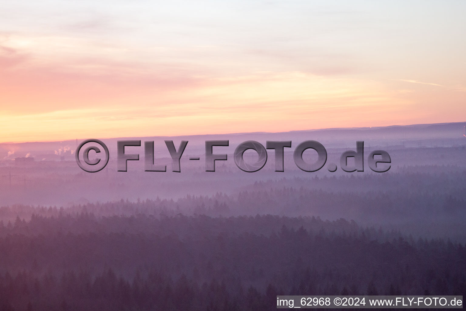 Aerial photograpy of Otterbach Valley in Minfeld in the state Rhineland-Palatinate, Germany