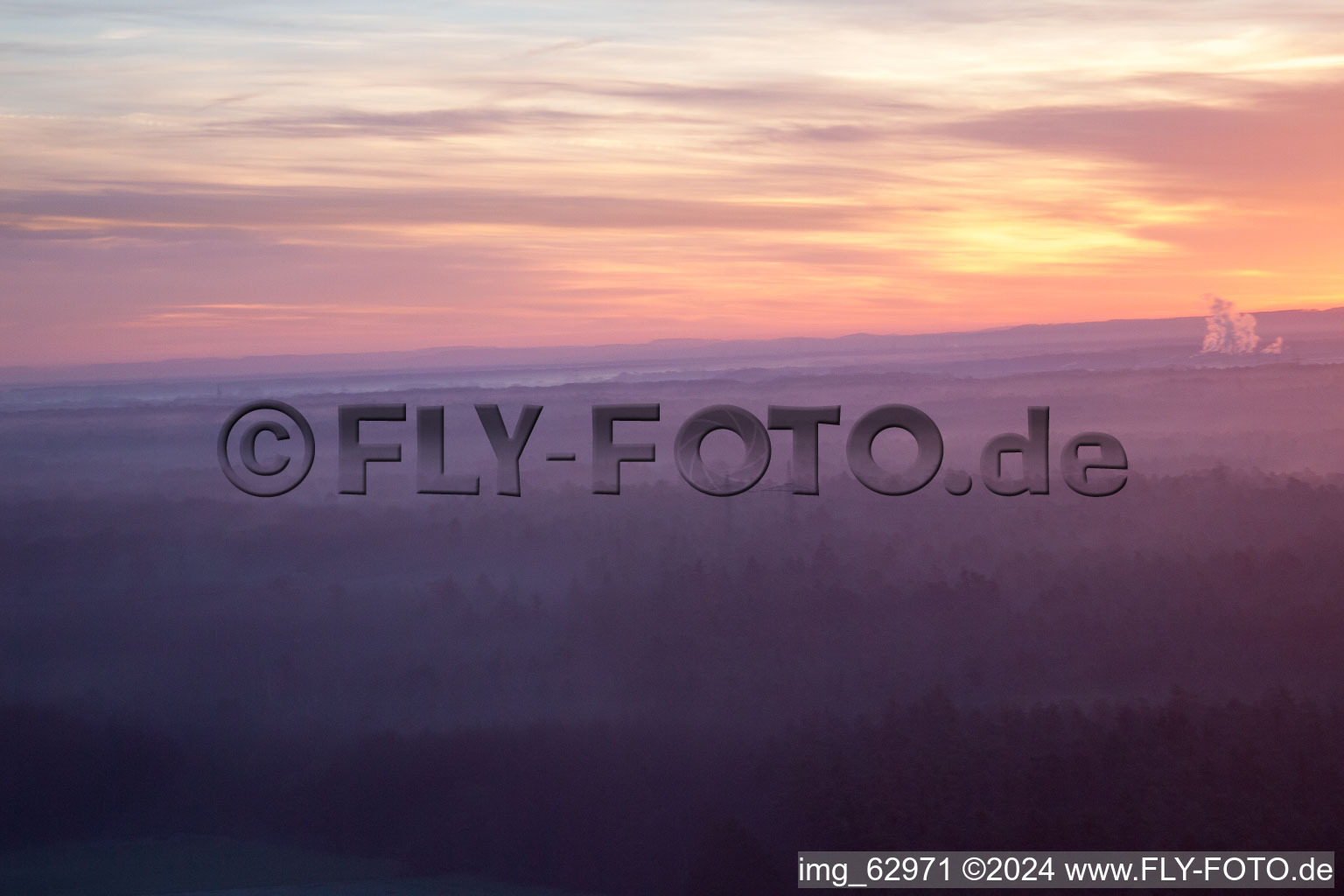 Otterbach Valley in Minfeld in the state Rhineland-Palatinate, Germany out of the air