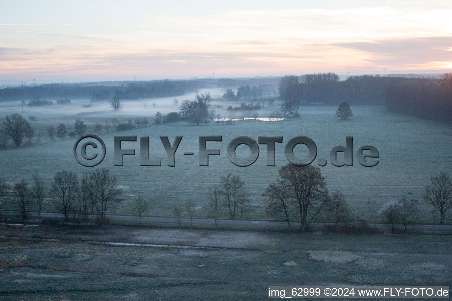 Drone recording of Otterbach Valley in Minfeld in the state Rhineland-Palatinate, Germany