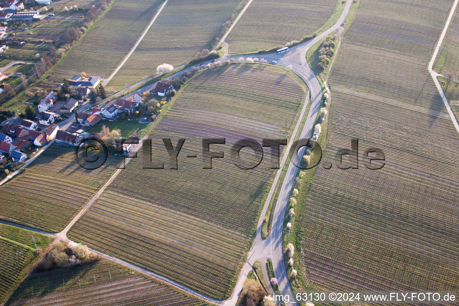 Aerial view of Ranschbach in the state Rhineland-Palatinate, Germany