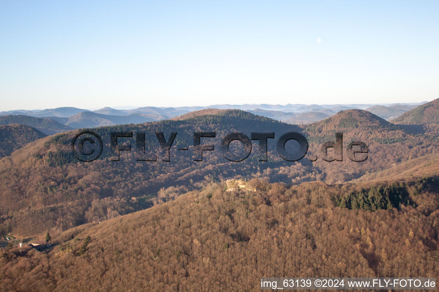 Oblique view of Ranschbach in the state Rhineland-Palatinate, Germany