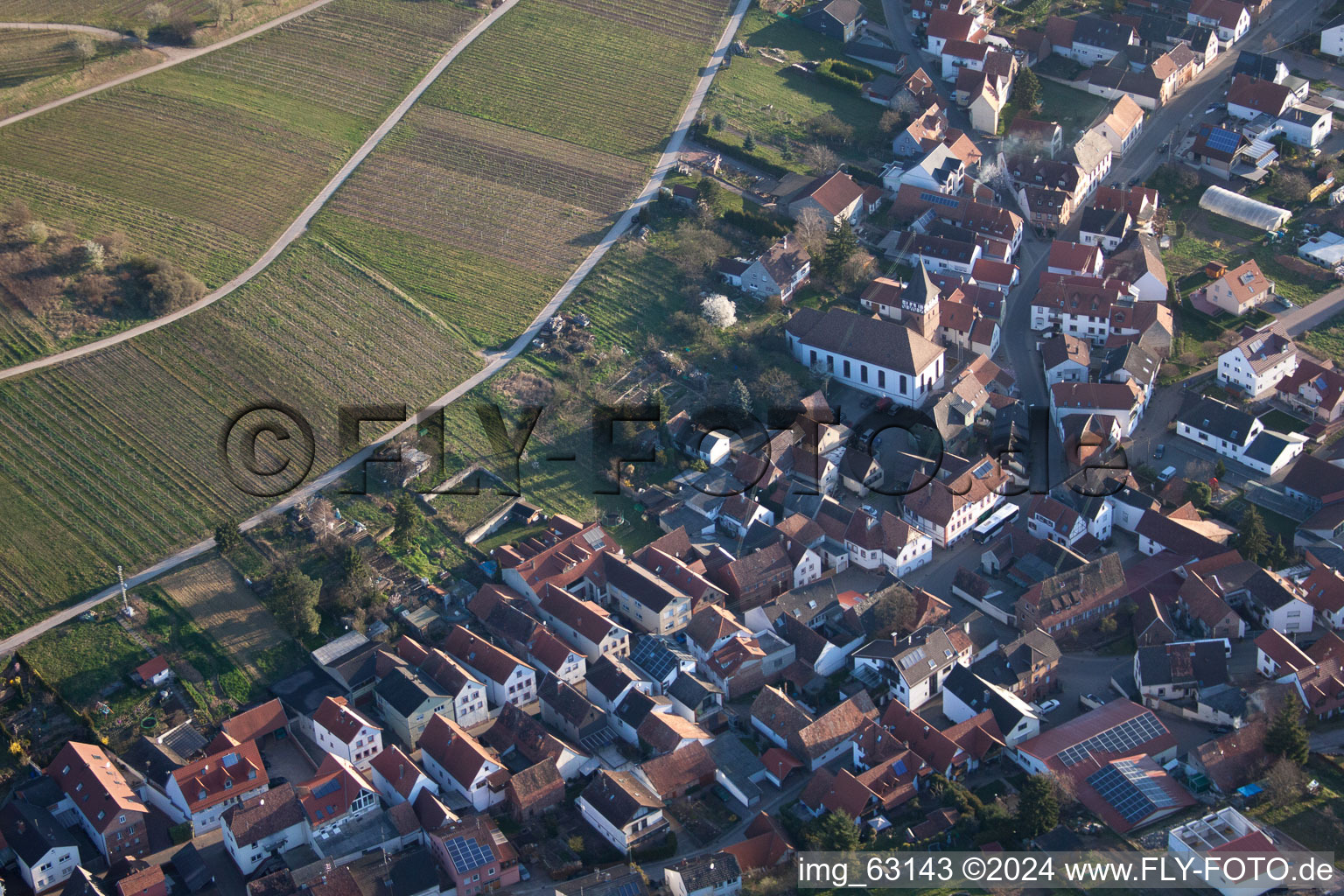 Ranschbach in the state Rhineland-Palatinate, Germany out of the air