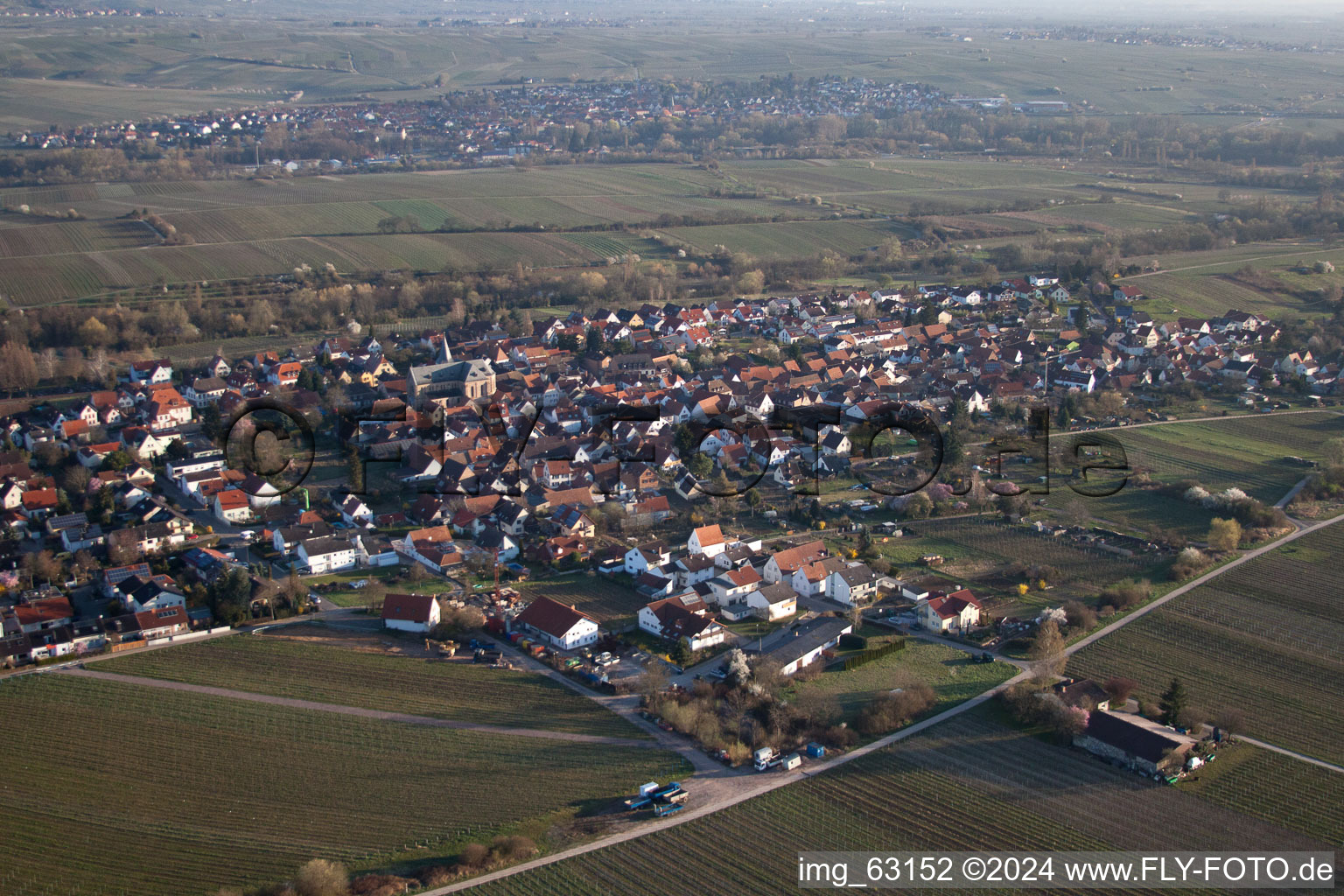 District Arzheim in Landau in der Pfalz in the state Rhineland-Palatinate, Germany from above