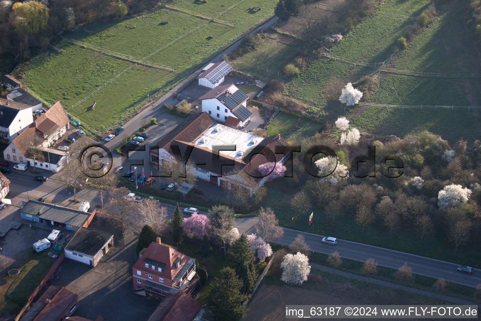 Aerial view of Landau in der Pfalz in the state Rhineland-Palatinate, Germany