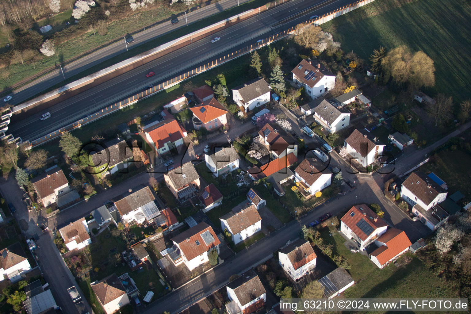 Aerial view of District Queichheim in Landau in der Pfalz in the state Rhineland-Palatinate, Germany